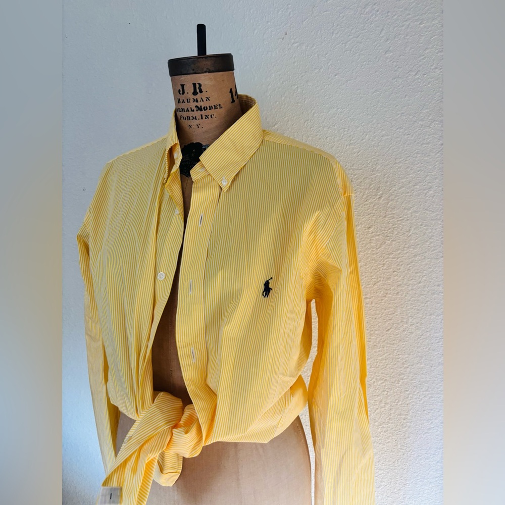 Ralph Lauren Yellow Striped Casual Shirt